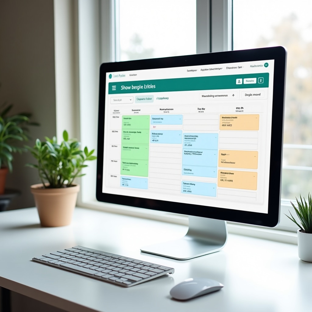 Schermata agenda del software con prenotazioni giornaliere