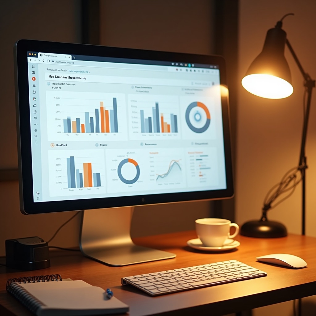 Dashboard di reportistica giornaliera con grafici e dati del centro estetico
